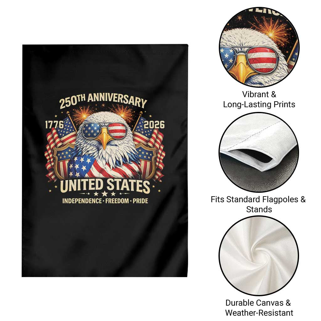 250 Anniversary USA 250th American 250 Years 4th July 2026 Garden Flag