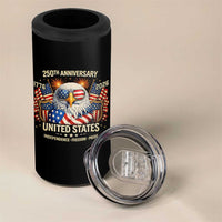 250 Anniversary USA 250th American 250 Years 4th July 2026 4 in 1 Can Cooler Tumbler