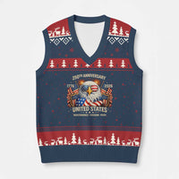 250 Anniversary USA 250th American 250 Years 4th July 2026 V-Neck Knit Sweater Vest