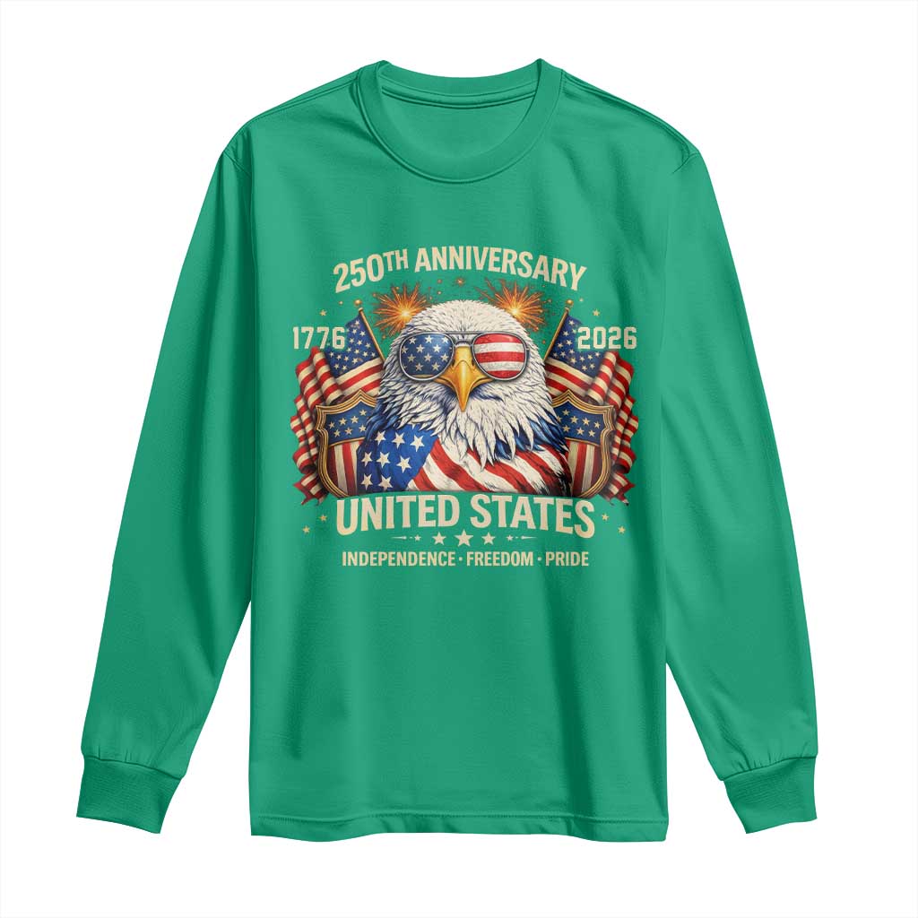 250 Anniversary USA 250th American 250 Years 4th July 2026 Long Sleeve Shirt