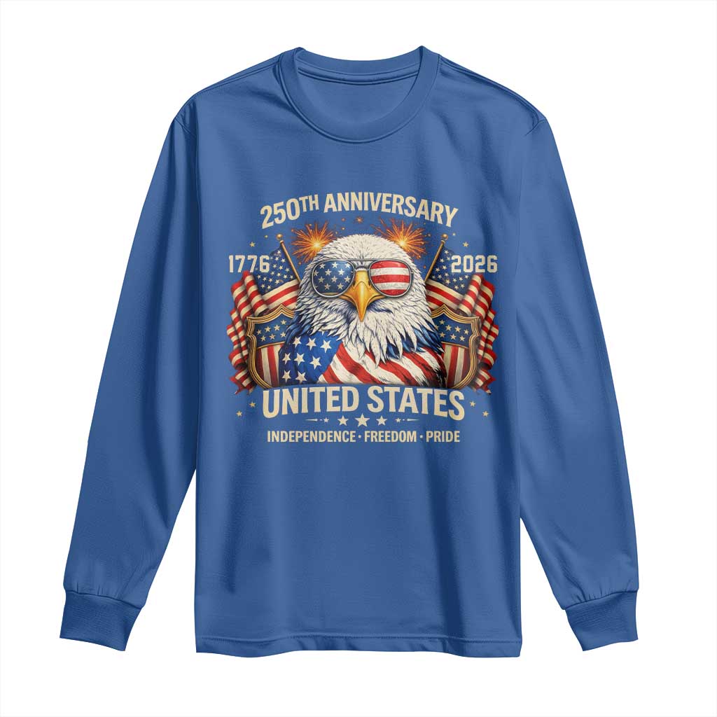 250 Anniversary USA 250th American 250 Years 4th July 2026 Long Sleeve Shirt