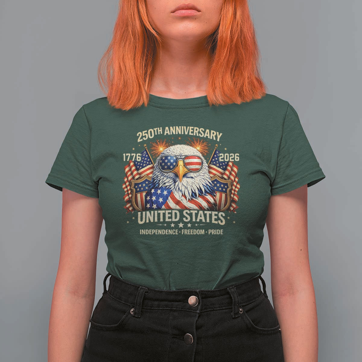 250 Anniversary USA 250th American 250 Years 4th July 2026 T Shirt For Women