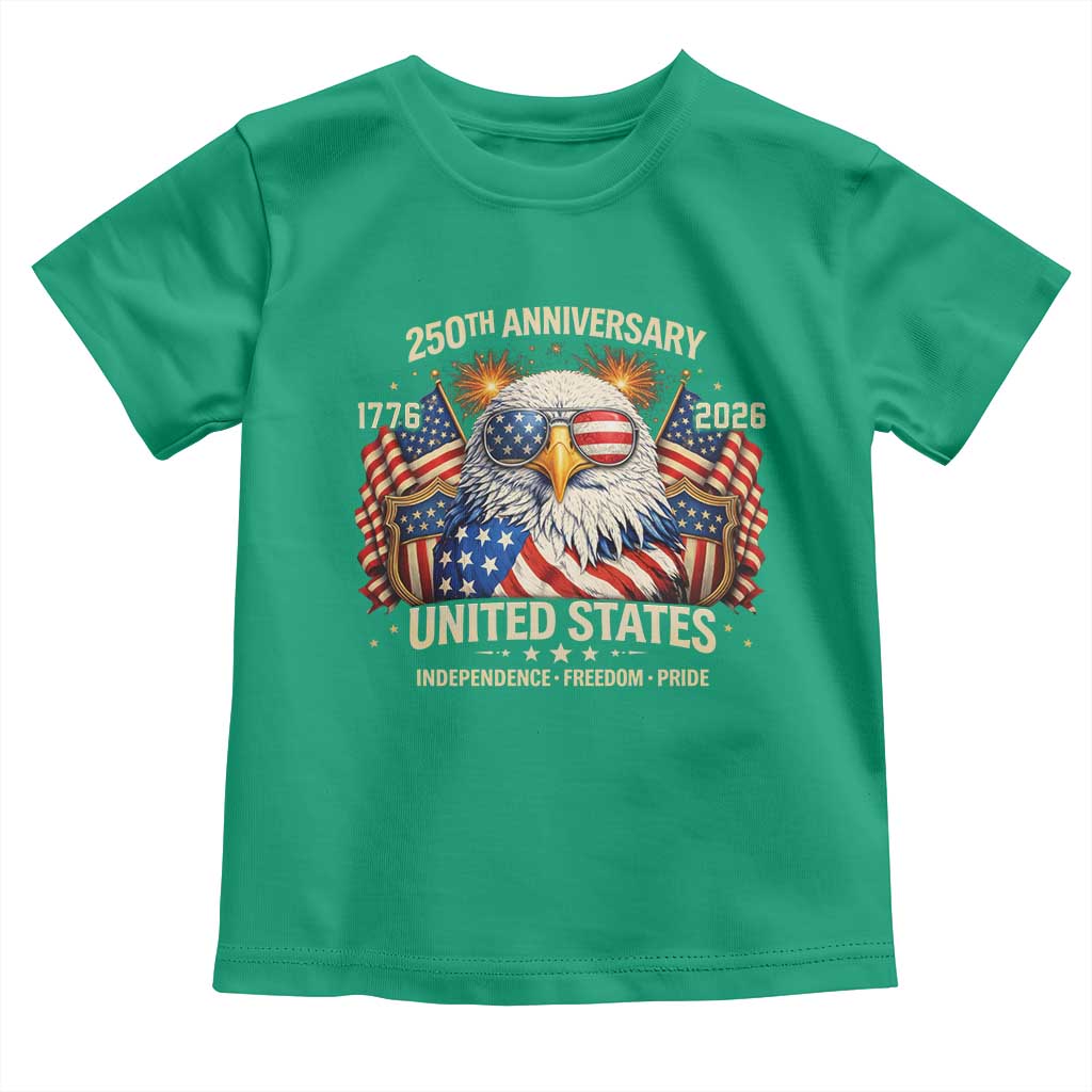 250 Anniversary USA 250th American 250 Years 4th July 2026 Toddler T Shirt