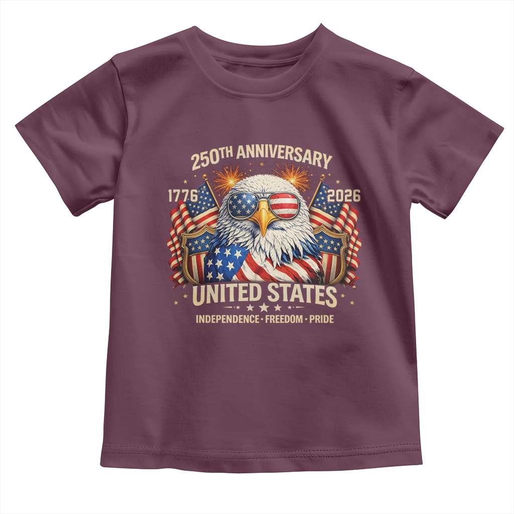 250 Anniversary USA 250th American 250 Years 4th July 2026 Toddler T Shirt