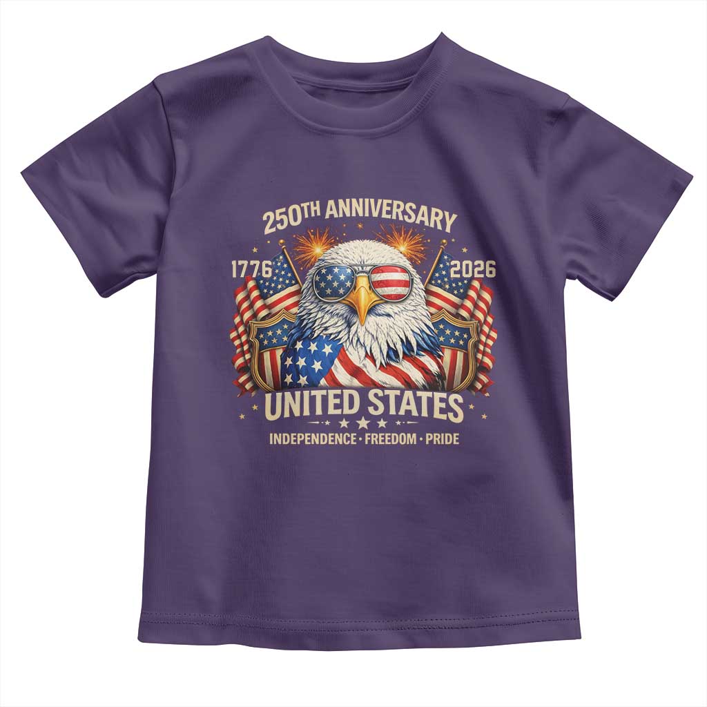 250 Anniversary USA 250th American 250 Years 4th July 2026 Toddler T Shirt