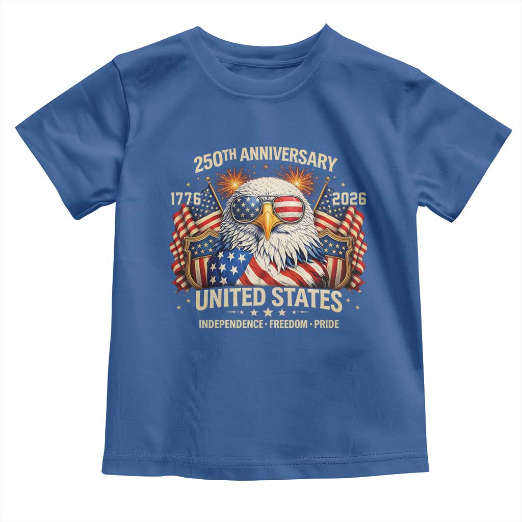 250 Anniversary USA 250th American 250 Years 4th July 2026 Toddler T Shirt
