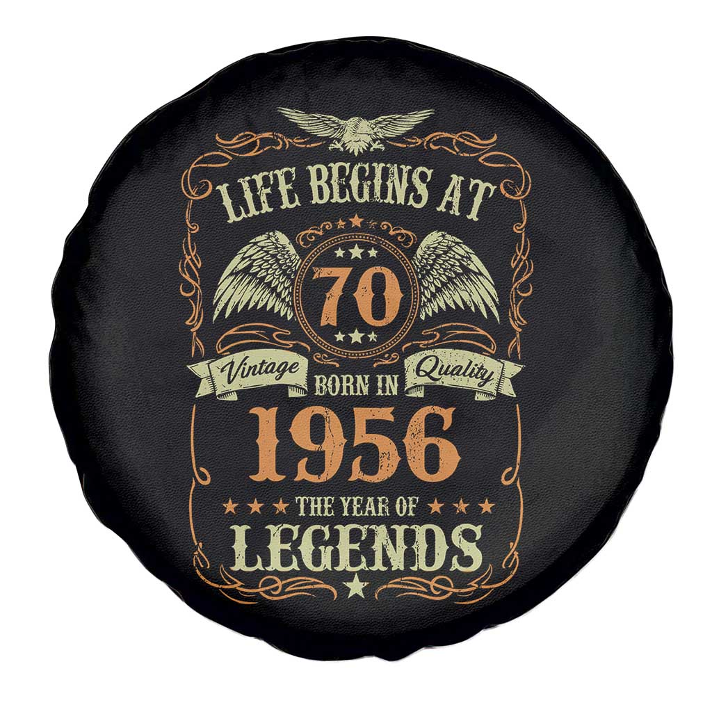 70th Birthday Spare Tire Cover Life Begins At 70 Born In 1956 The Year Of Legends