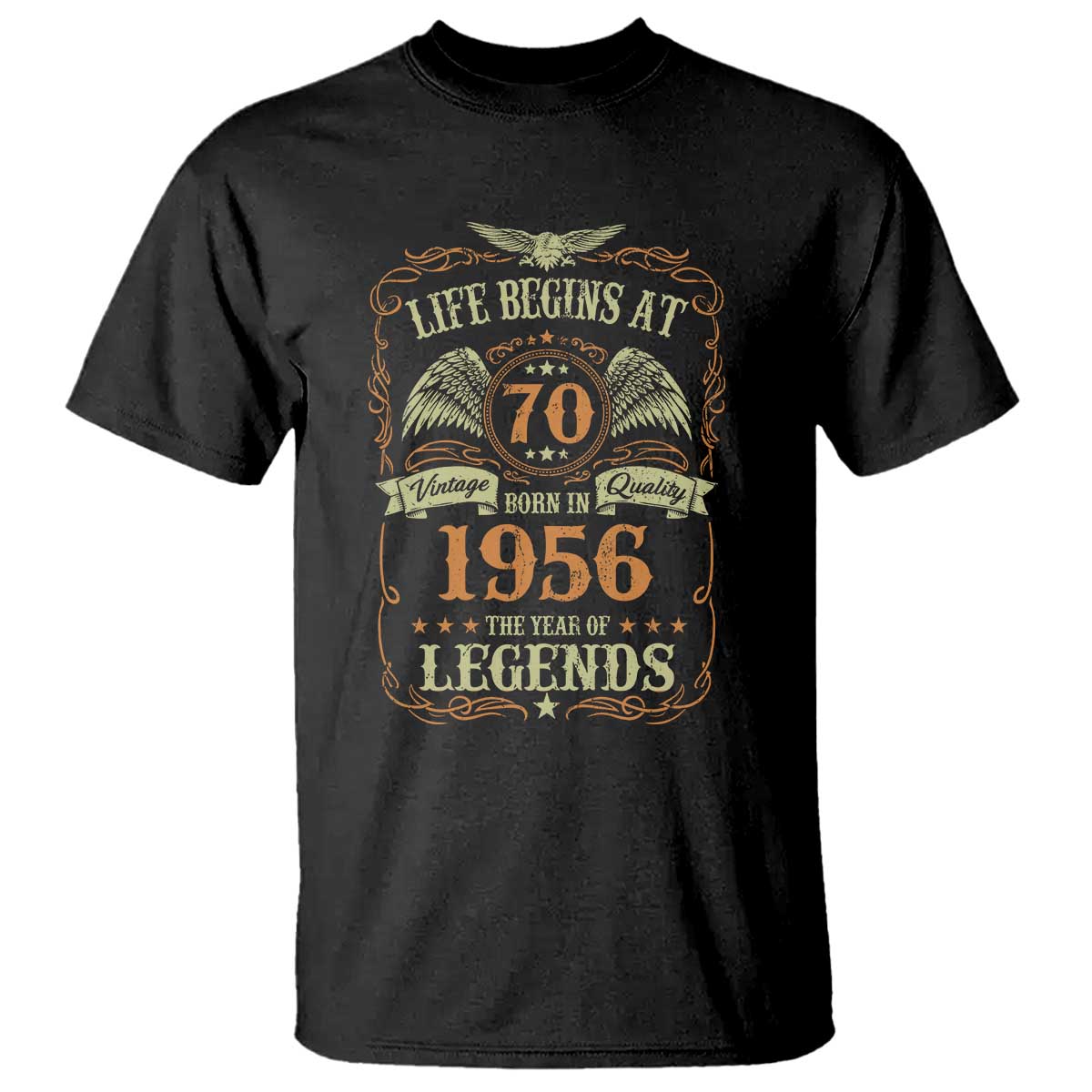 70th Birthday T Shirt Life Begins At 70 Born In 1956 The Year Of Legends