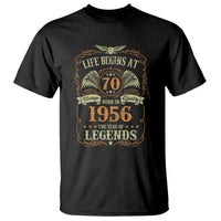 70th Birthday T Shirt Life Begins At 70 Born In 1956 The Year Of Legends