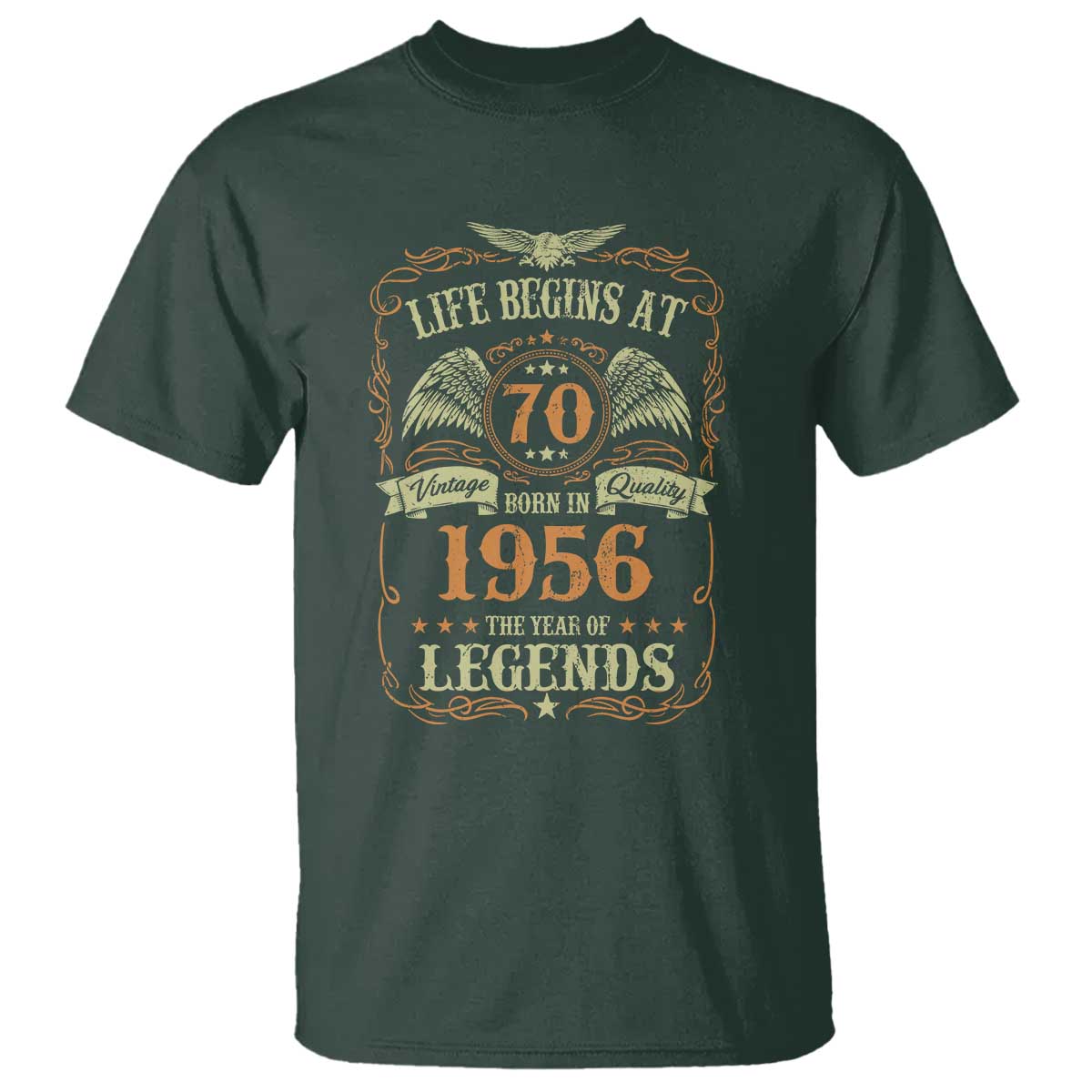70th Birthday T Shirt Life Begins At 70 Born In 1956 The Year Of Legends