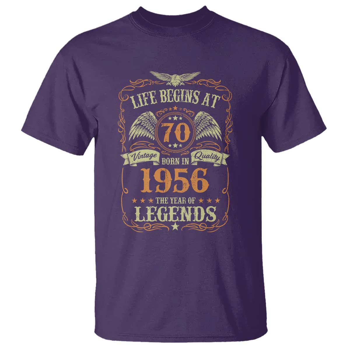 70th Birthday T Shirt Life Begins At 70 Born In 1956 The Year Of Legends
