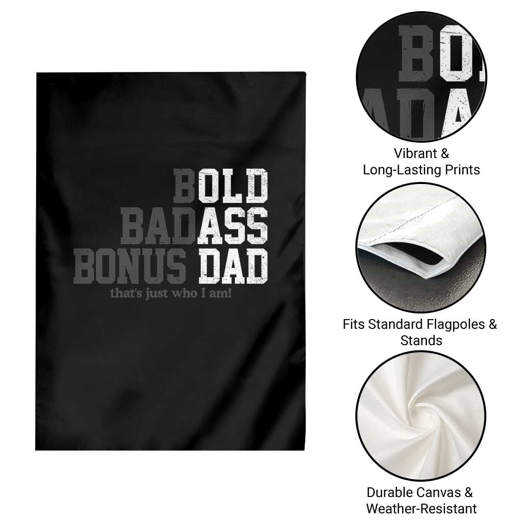 Bold Badass Bonus Dad Garden Flag Old Ass Dad Funny Father's Day Gift