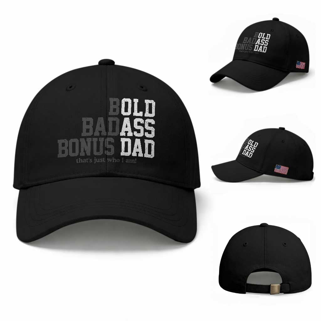 Bold Badass Bonus Dad Baseball Cap Old Ass Dad Funny Father's Day Gift