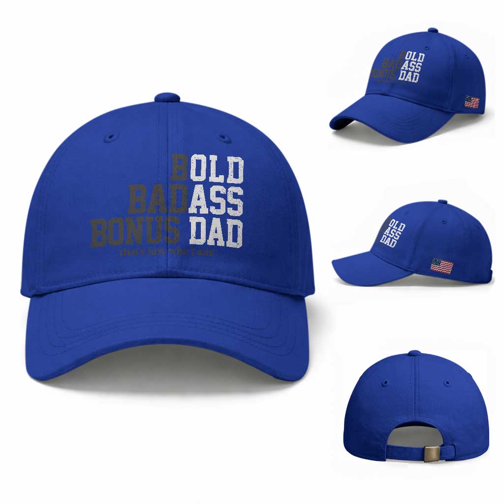 Bold Badass Bonus Dad Baseball Cap Old Ass Dad Funny Father's Day Gift