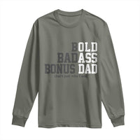 Bold Badass Bonus Dad Long Sleeve Shirt Old Ass Dad Funny Father's Day Gift
