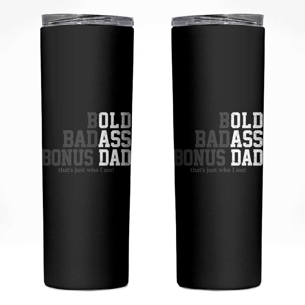 Bold Badass Bonus Dad Skinny Tumbler Old Ass Dad Funny Father's Day Gift