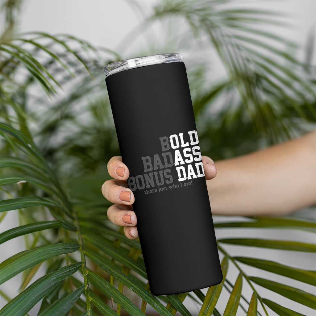 Bold Badass Bonus Dad Skinny Tumbler Old Ass Dad Funny Father's Day Gift
