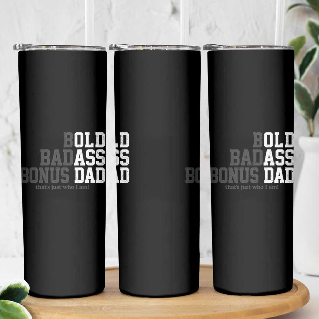 Bold Badass Bonus Dad Skinny Tumbler Old Ass Dad Funny Father's Day Gift
