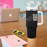 Bold Badass Bonus Dad Tumbler With Handle Old Ass Dad Funny Father's Day Gift