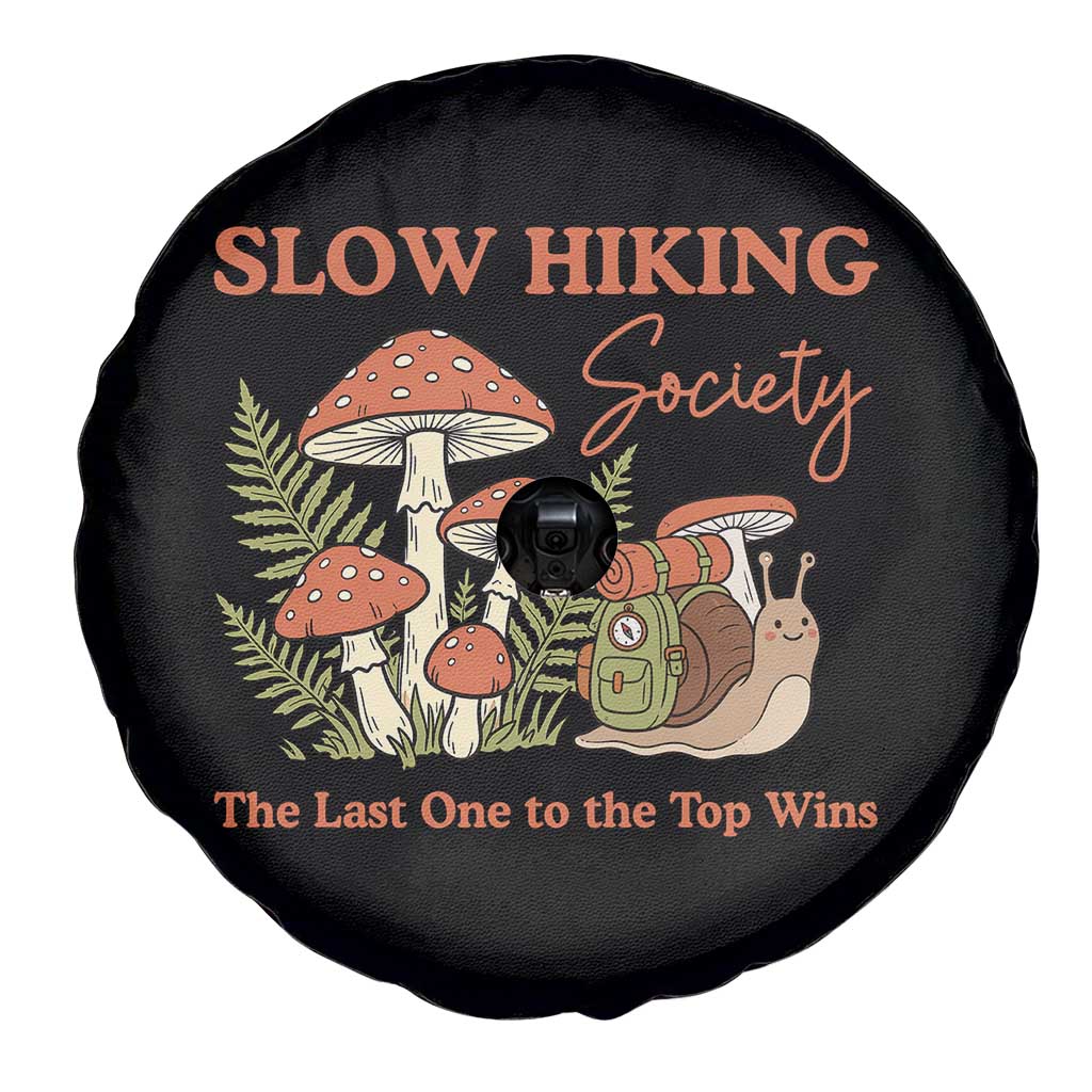 Slow Hiking Society The Last One to The Top Wins Spare Tire Cover Funny Snail Mountaineering