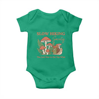 Slow Hiking Society The Last One to The Top Wins Baby Onesie Funny Snail Mountaineering