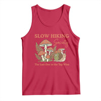 Slow Hiking Society The Last One to The Top Wins Tank Top Funny Snail Mountaineering