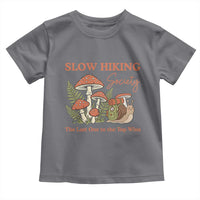 Slow Hiking Society The Last One to The Top Wins Toddler T Shirt Funny Snail Mountaineering