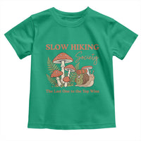 Slow Hiking Society The Last One to The Top Wins Toddler T Shirt Funny Snail Mountaineering