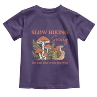 Slow Hiking Society The Last One to The Top Wins Toddler T Shirt Funny Snail Mountaineering