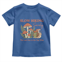 Slow Hiking Society The Last One to The Top Wins Toddler T Shirt Funny Snail Mountaineering