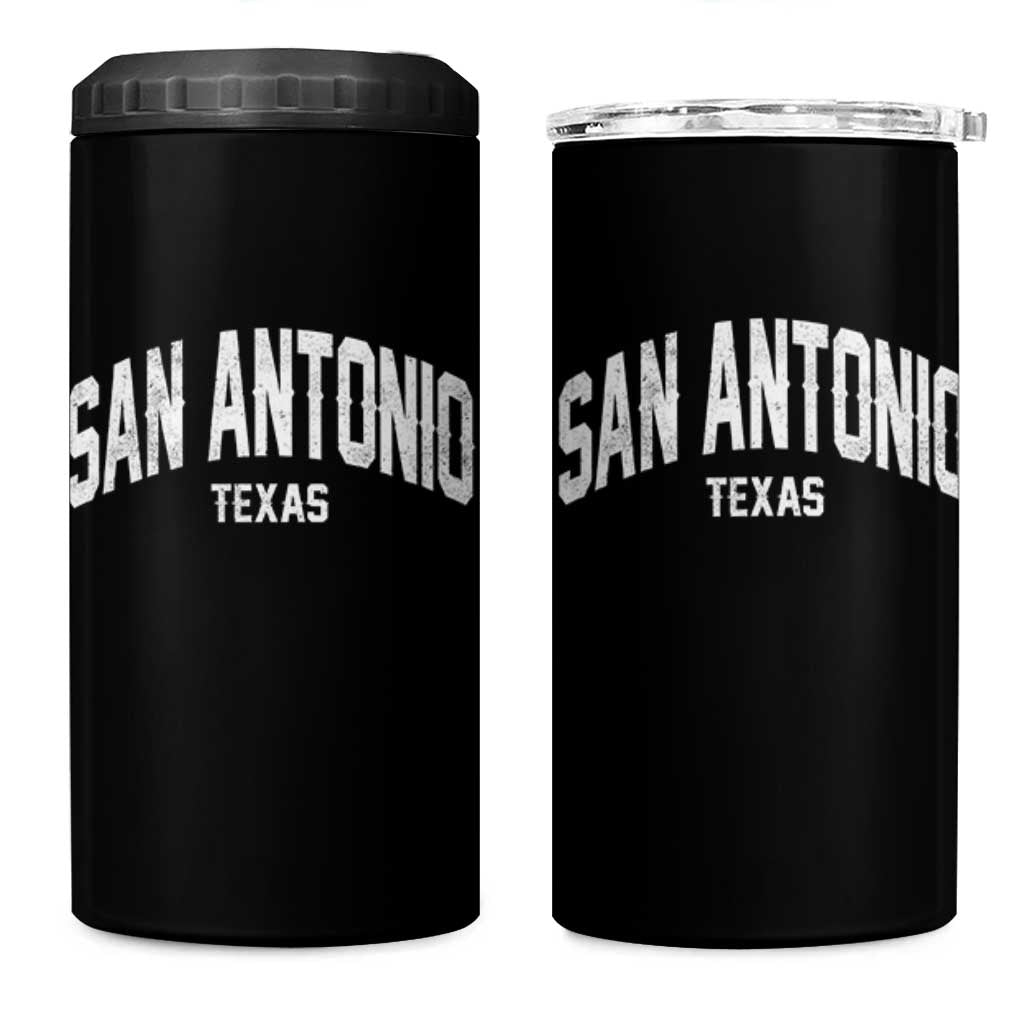 San Antonio Texas TX Vintage 4 in 1 Can Cooler Tumbler