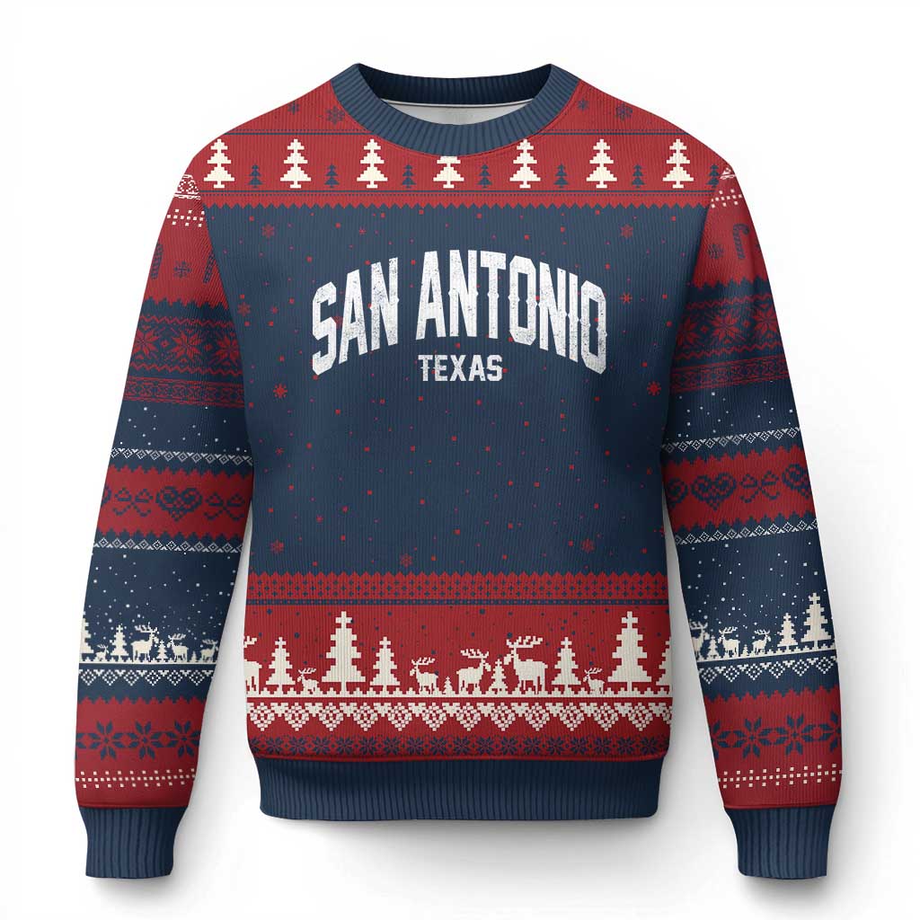 San Antonio Texas TX Vintage Ugly Christmas Sweater