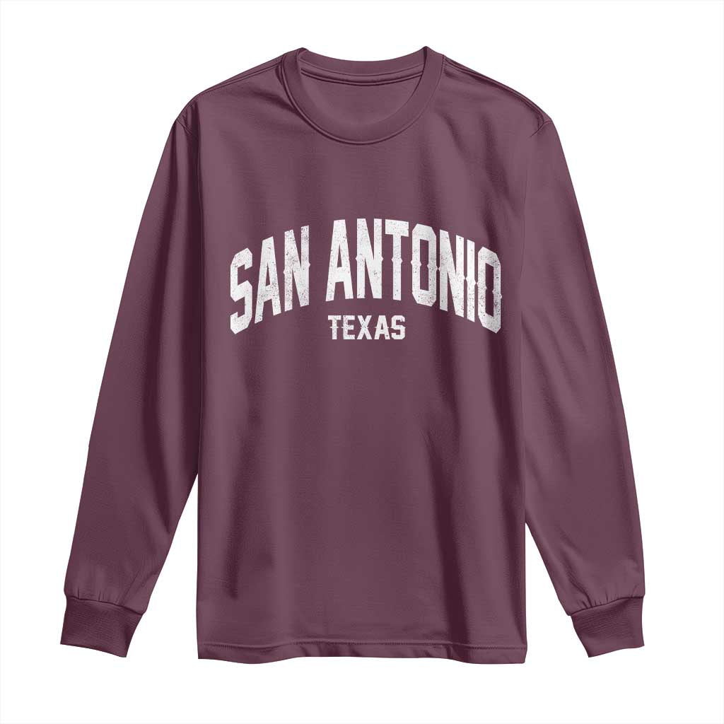 San Antonio Texas TX Vintage Long Sleeve Shirt