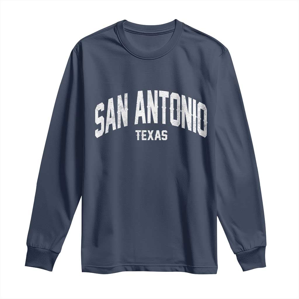 San Antonio Texas TX Vintage Long Sleeve Shirt