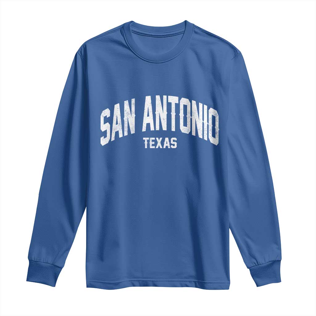 San Antonio Texas TX Vintage Long Sleeve Shirt