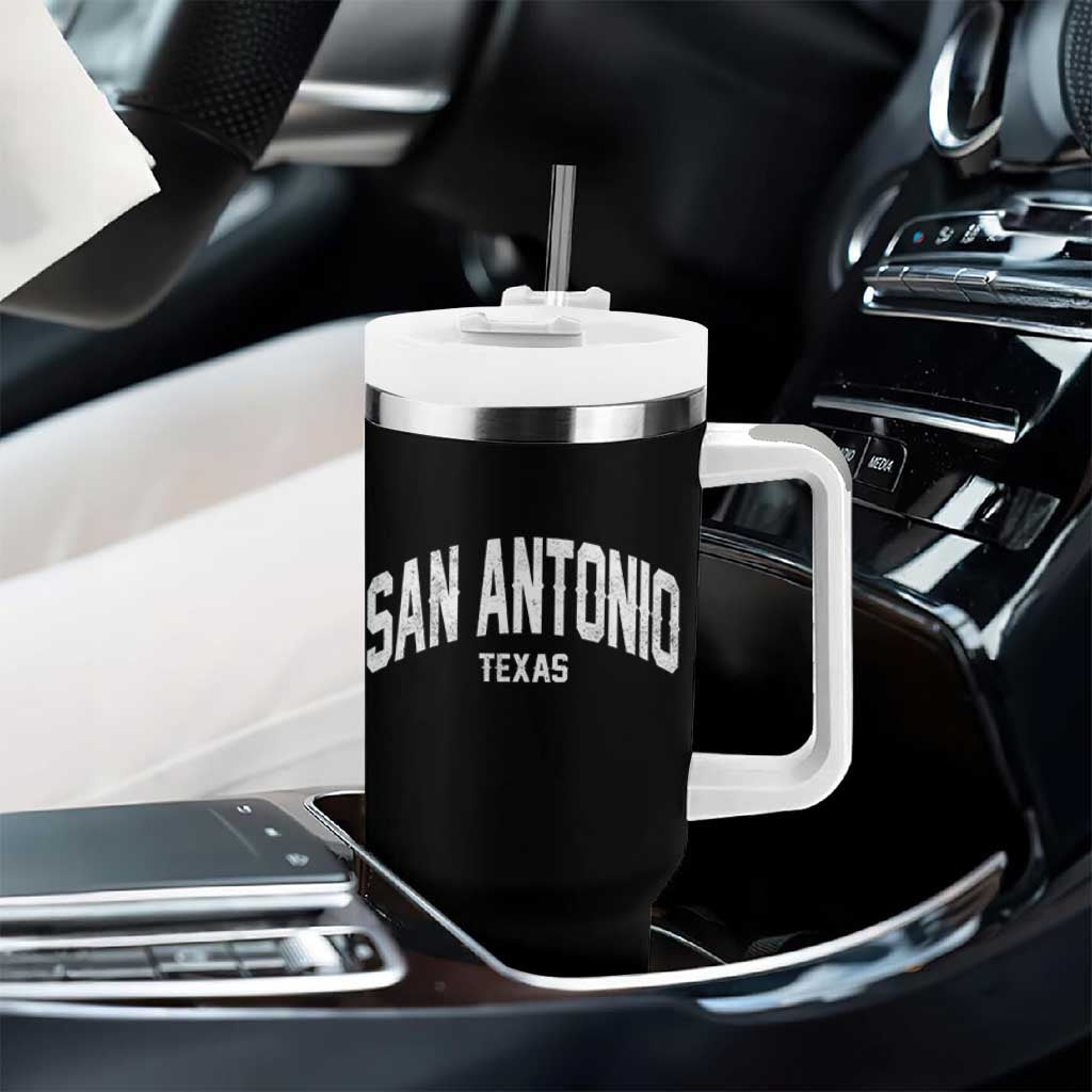 San Antonio Texas TX Vintage Tumbler With Handle
