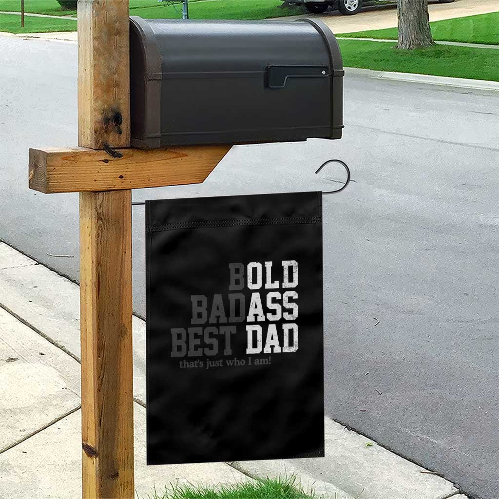 Bold Badass Best Dad Garden Flag Funny Old Ass Father Gag Gift