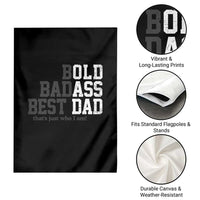 Bold Badass Best Dad Garden Flag Funny Old Ass Father Gag Gift