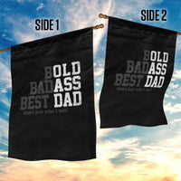 Bold Badass Best Dad Garden Flag Funny Old Ass Father Gag Gift