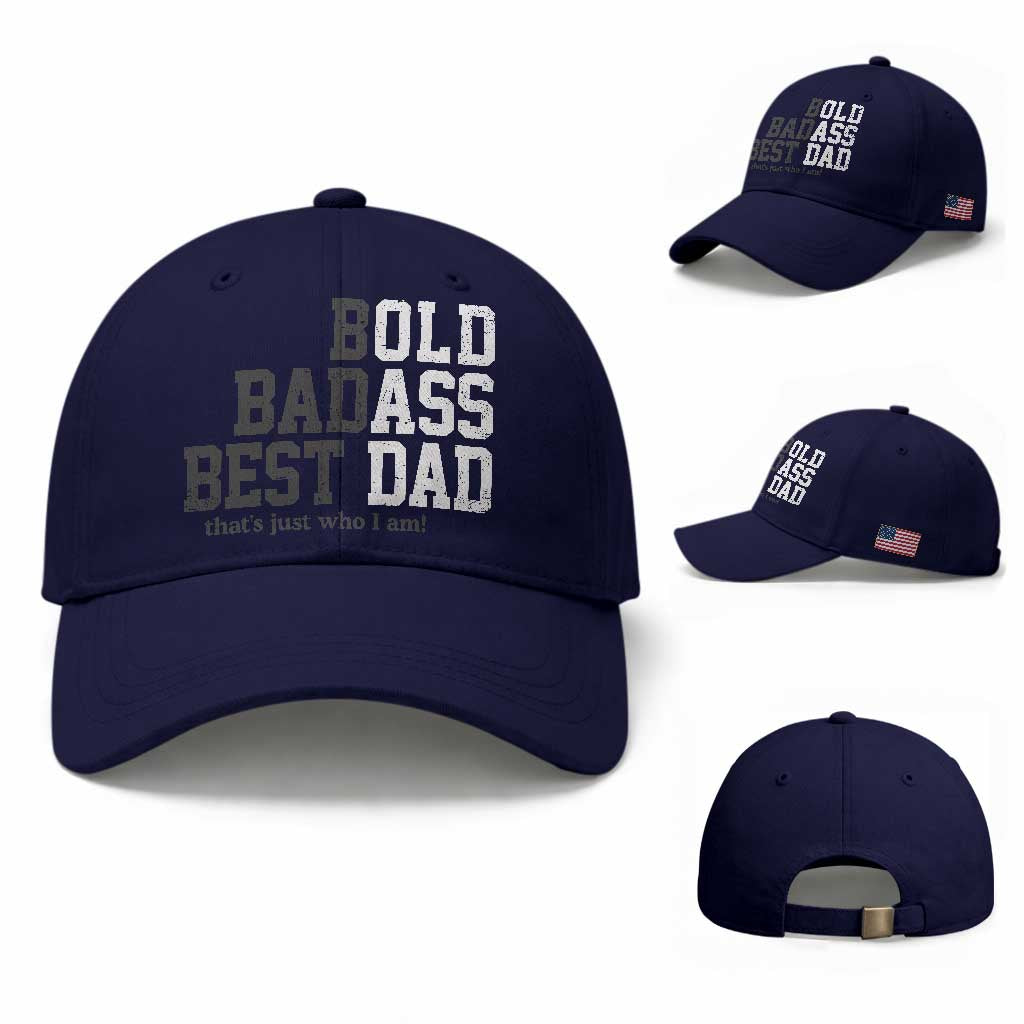 Bold Badass Best Dad Baseball Cap Funny Old Ass Father Gag Gift