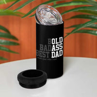 Bold Badass Best Dad 4 in 1 Can Cooler Tumbler Funny Old Ass Father Gag Gift