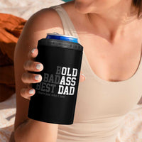 Bold Badass Best Dad 4 in 1 Can Cooler Tumbler Funny Old Ass Father Gag Gift