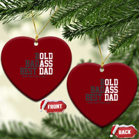 Bold Badass Best Dad Ceramic Ornament Funny Old Ass Father Gag Gift