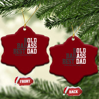 Bold Badass Best Dad Ceramic Ornament Funny Old Ass Father Gag Gift