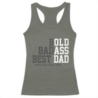 Bold Badass Best Dad Racerback Tank Top Funny Old Ass Father Gag Gift