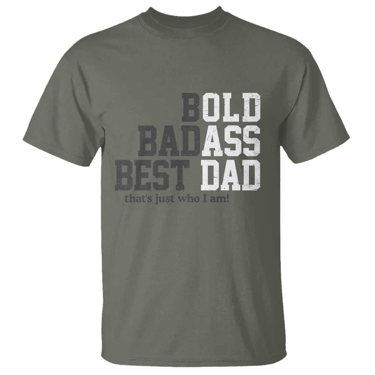 Bold Badass Best Dad T Shirt Funny Old Ass Father Gag Gift