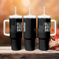 Bold Badass Best Dad Tumbler With Handle Funny Old Ass Father Gag Gift