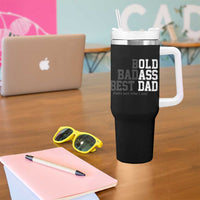 Bold Badass Best Dad Tumbler With Handle Funny Old Ass Father Gag Gift