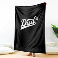 Dad Of Three Throw Blanket Funny Daddy 3 Promoted for The Second Time