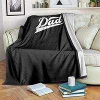 Dad Of Three Throw Blanket Funny Daddy 3 Promoted for The Second Time